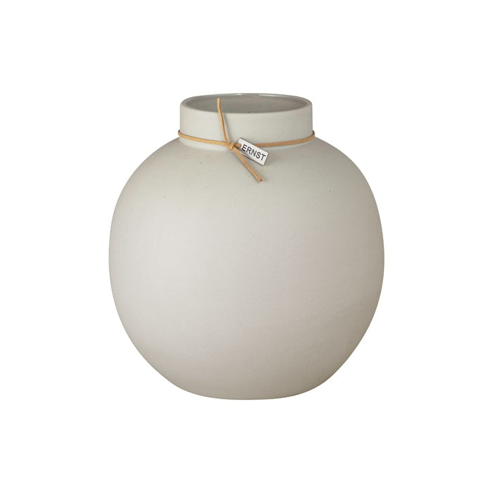 Vase, Kugel, beigegrau, matt, vers. Größen
