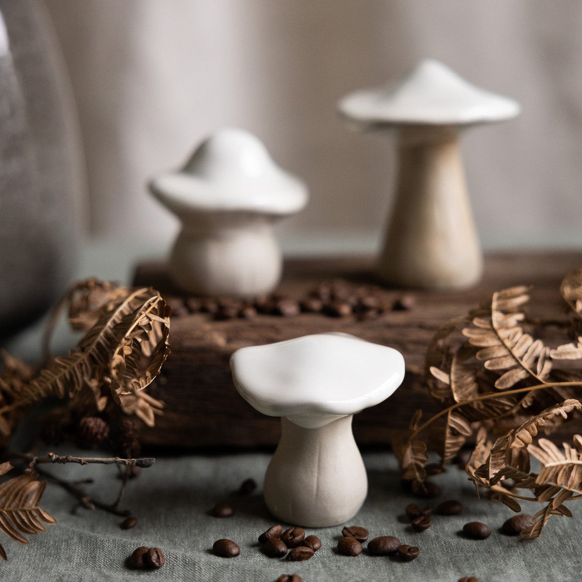 Dekoobjekt, Pilz Skogsryd, weiß