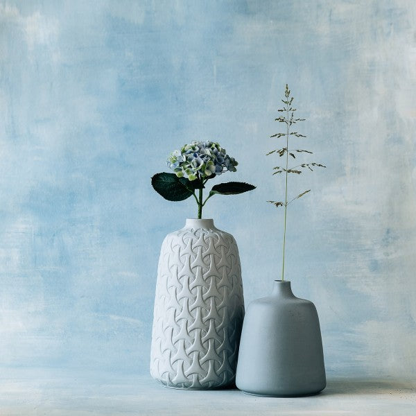 Porzellan Vase Irma, blau grau