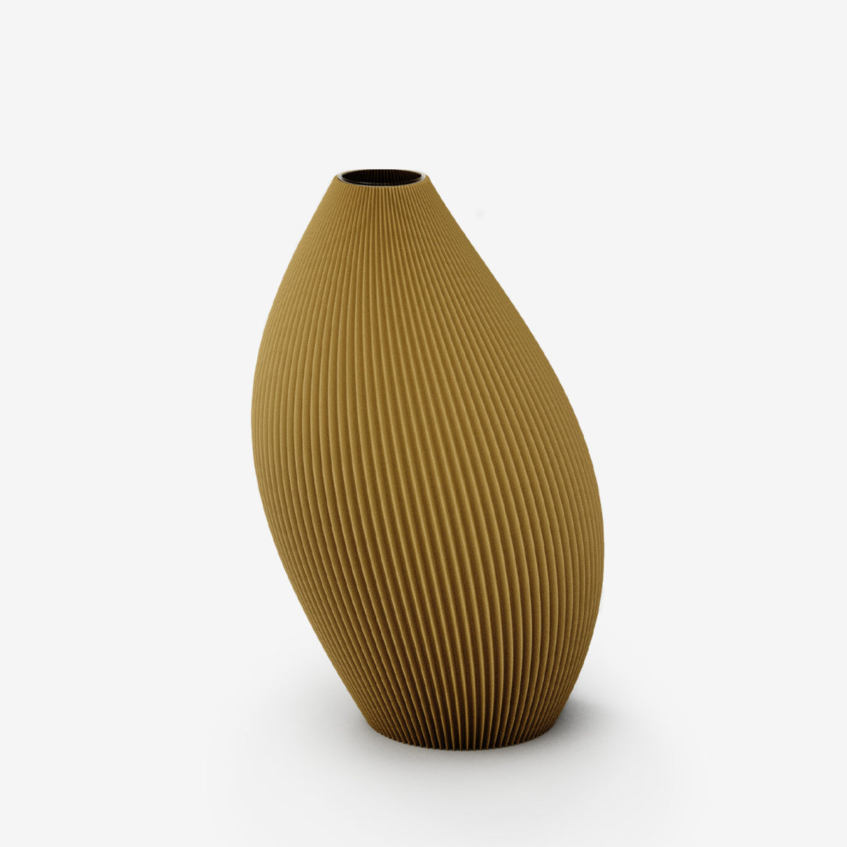 Vase Bent 1, golden orange