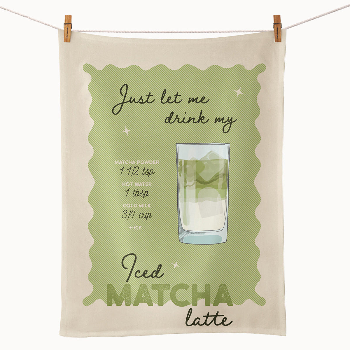 Küchenhandtuch, Iced Matcha