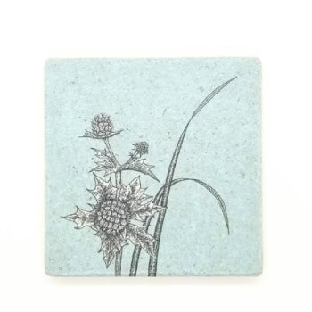 Natursteinfliese Stranddistel blau