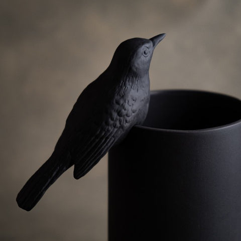 Dekoobjekt Amsel, schwarz