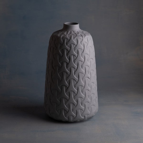 Porzellan Vase Irma, blau grau