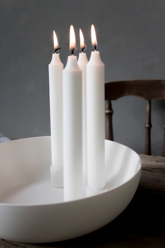 Kerzenschale, Keramik, Kvistbro, weiß