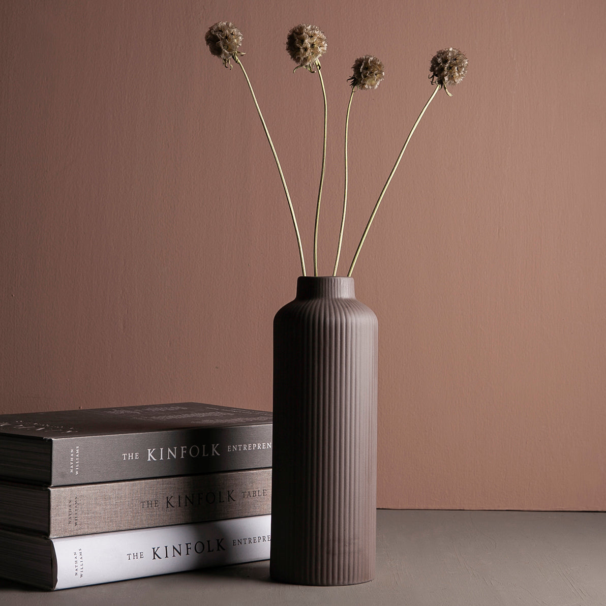 Vase, Keramik, Adala, braun, groß – Das Dekorativ