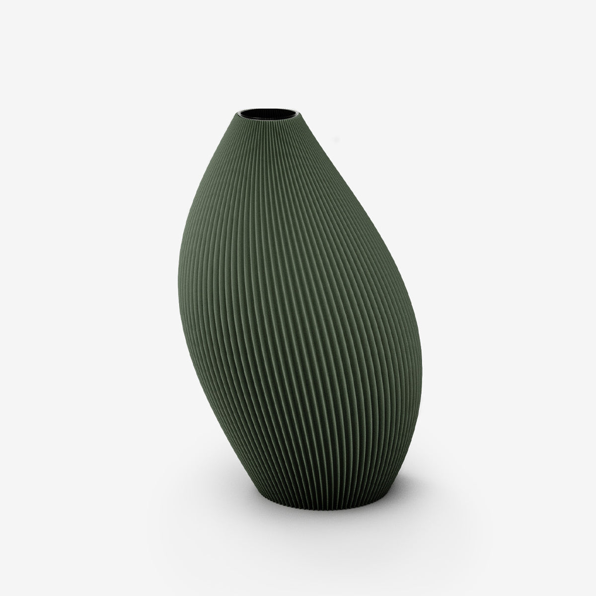 Vase Bent 1, forest green
