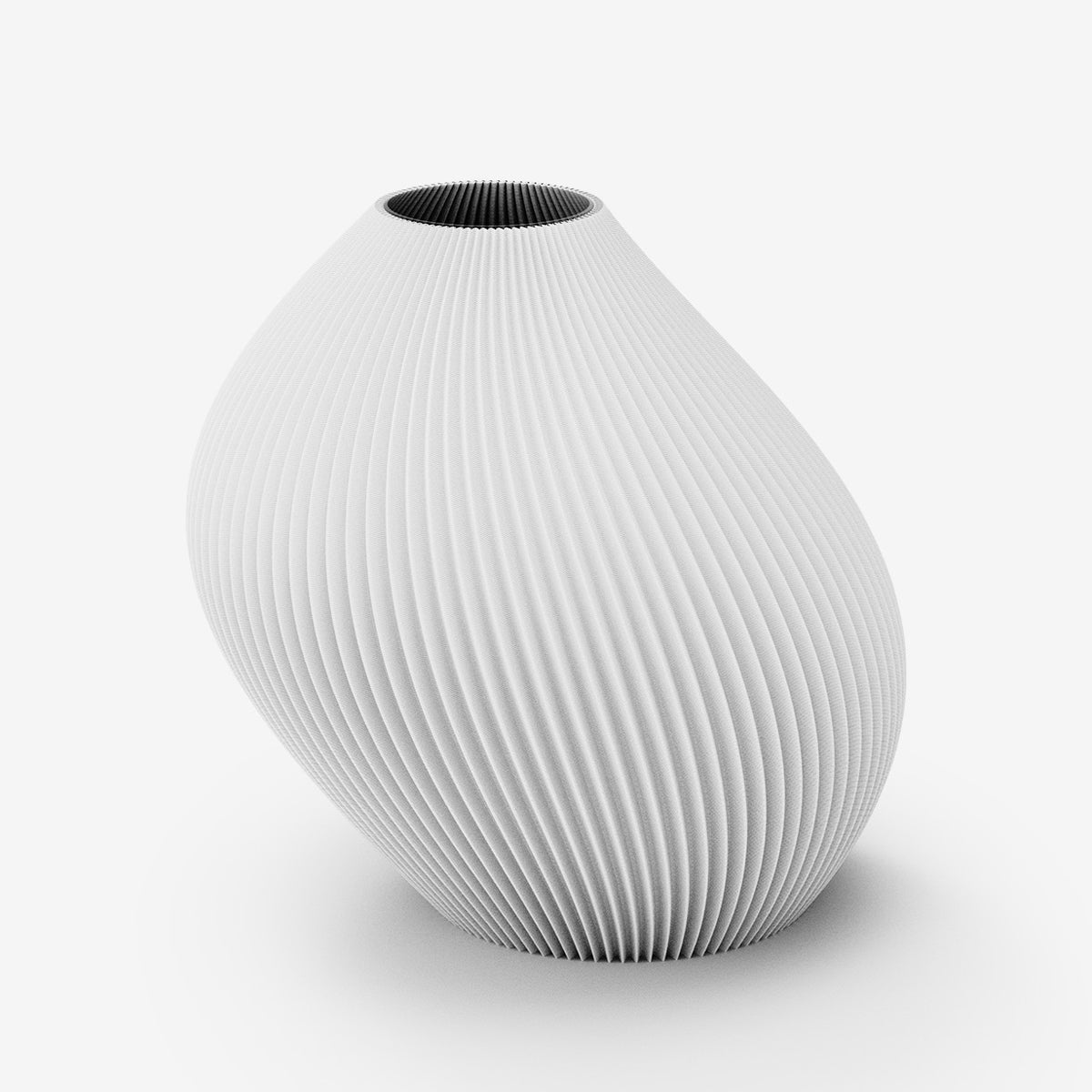Vase Bent 2, arctic white